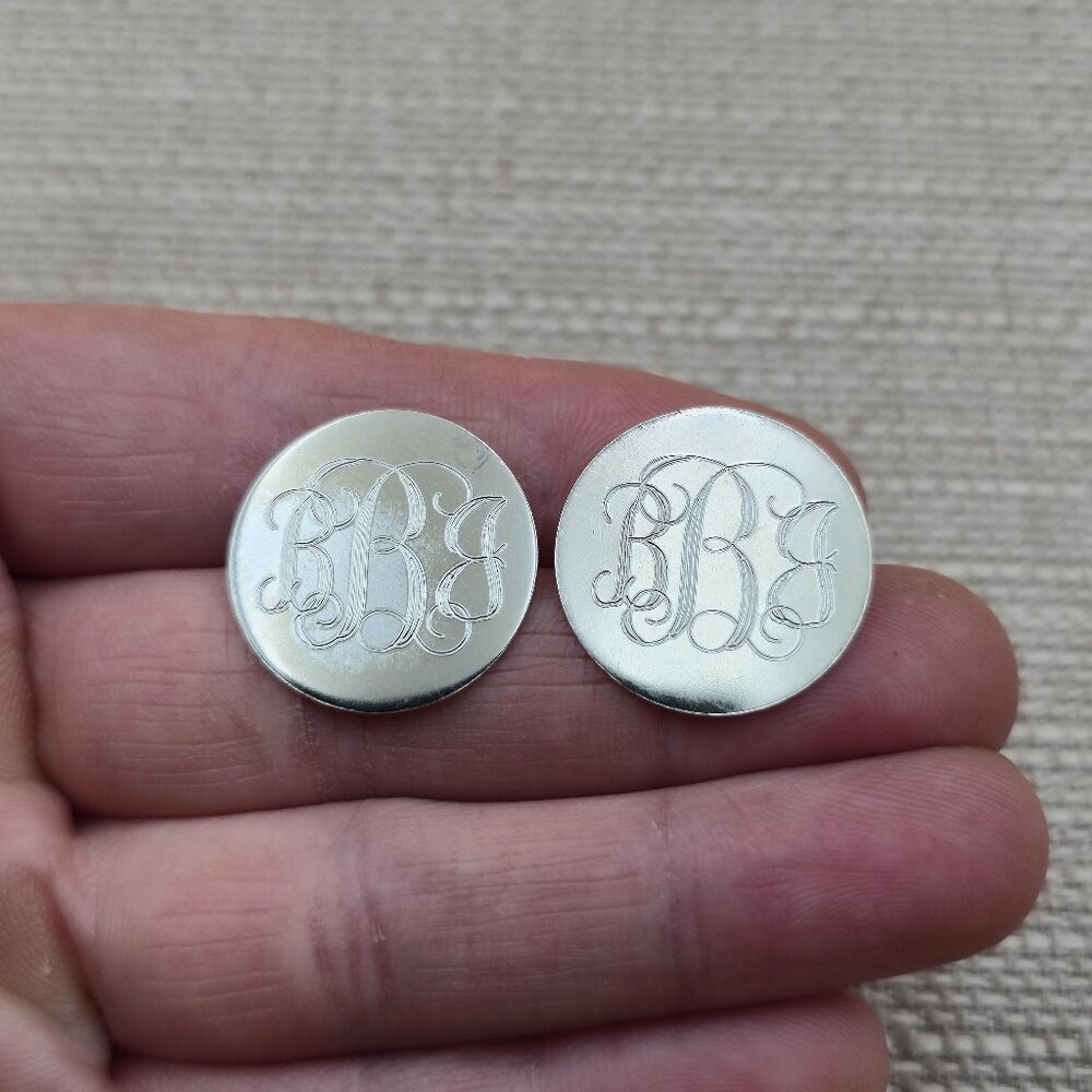 Sterling Silver BRG Initials Name Earrings A4588